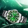 DIELLA Luxury Green Water Ghost Jade Automatic Business Sapphire Watch 3