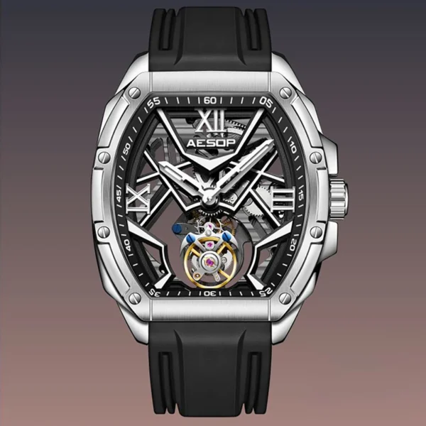 AESOP Signature Double-Sided Flying Tourbillon Skeleton 7059 1