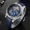 SEAKOSS Signature Double Globe Rotating Earth Flywheel Military Watch 1