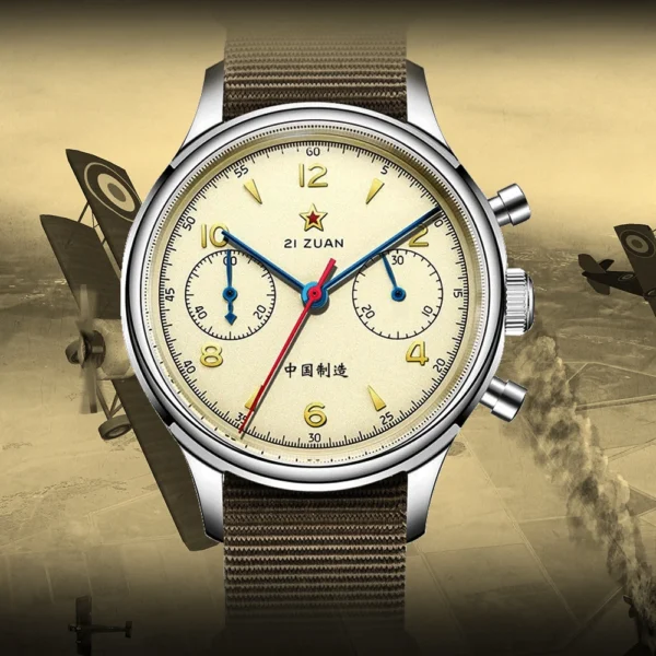 Red Star 1963 Vintage Chronograph Sapphire 38/40/42 mm Luminous 1