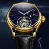 AESOP Top Brand Gold Star Sky Tourbillon Luxury Sapphire Pilot Watch 5