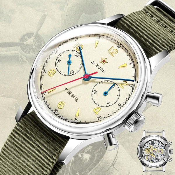 SEAKOSS 1963 Original Pilot Chronograph 38/40mm ST1901 Hand-Winding Luminous 1