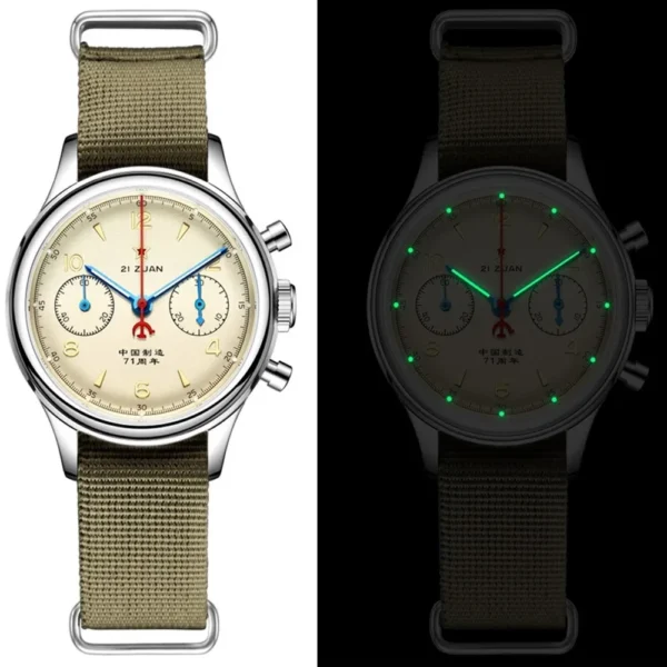 Red Star 1963 Classic Chronograph 38 mm ST1901 Super Luminous Manual 1