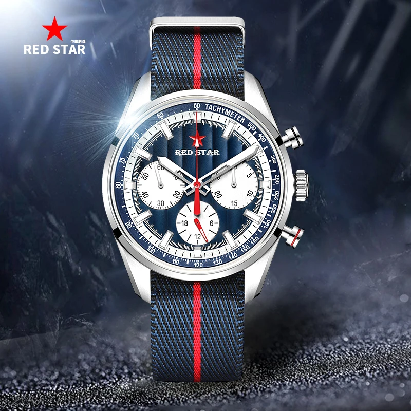 Red Star 1963 Pilot Chronograph ST1903 Super Luminous Waterproof 5