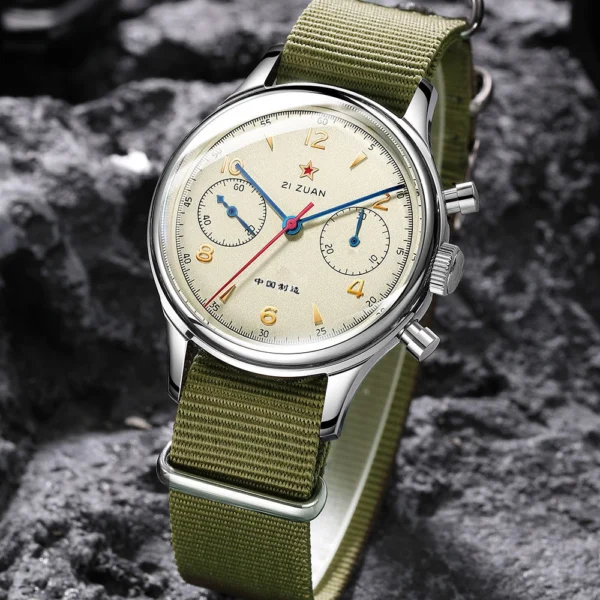 Red Star 1963 Army Pilot Chronograph 38/40 mm ST1901 Sapphire 1