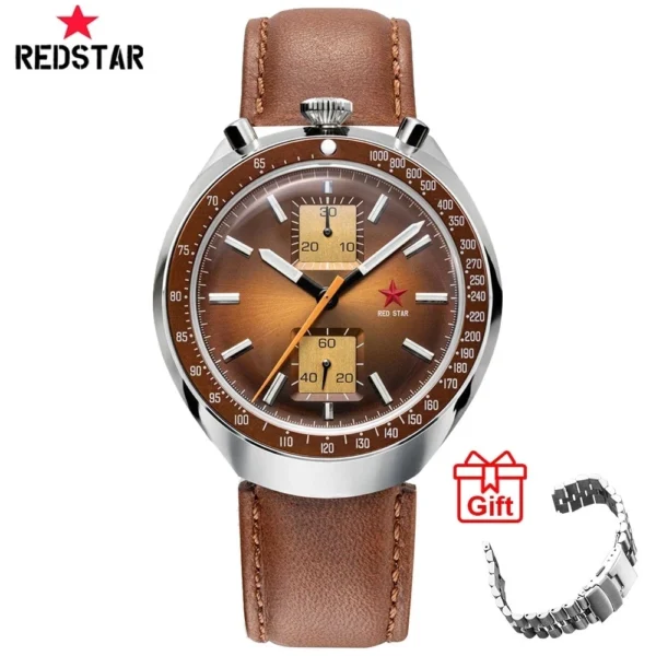 Red Star 1963 Pilot Chronograph 42mm Super Luminous ST1901 1