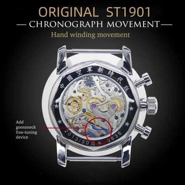 Red Star 1963 Panda Pilot Chronograph 42 mm Sapphire 2