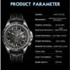 World Map GMT 3D Relief Automatic 50 Bar Sapphire Luminous Watch 6