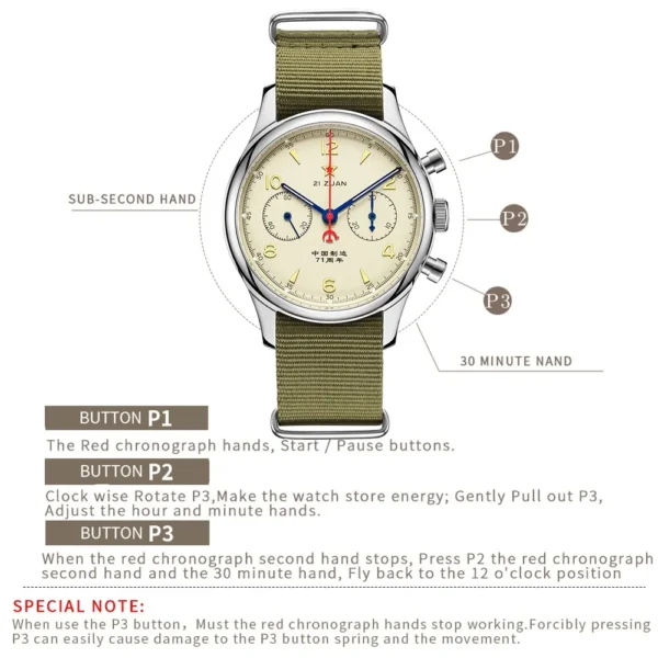 SEAKOSS Signature 1963 Chronograph 38/40mm ST1901 Manual Super Luminous 2