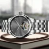 AESOP Signature Skeleton Tourbillon Manual Sapphire Steel Watch 5