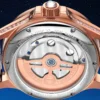 TIELBO Luxury Crystal Automatic Flying Tourbillon Brilliant Moon Phase Watch 4