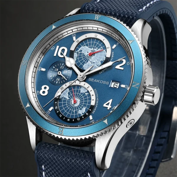 SEAKOSS Signature Sud Nord Hemispheres Automatic Super Luminous Dive Watch 1