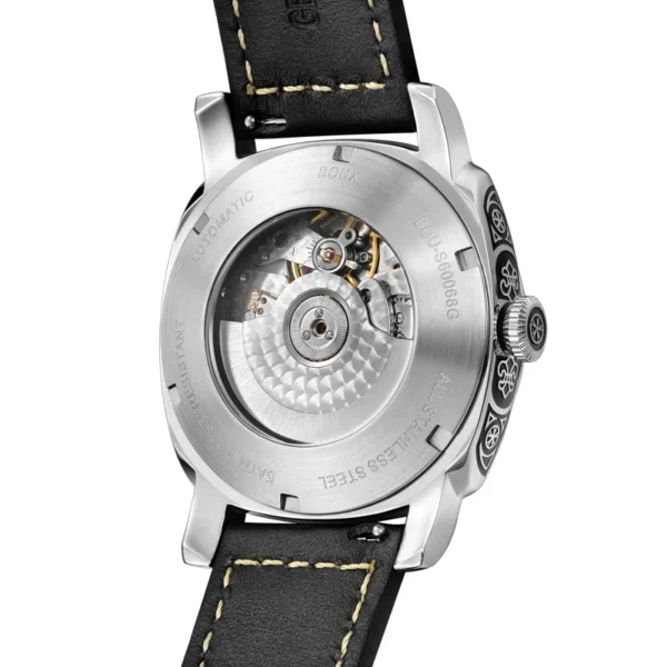 BOUX Sports Fashion Skeleton Automatic ST2551 Carved Leather Watch 2
