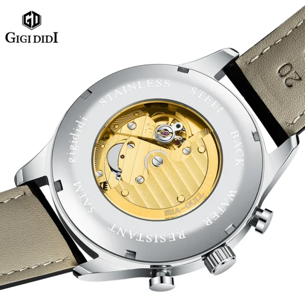 Gigididi Automatic Moonphase Calendar Watch 24h Seagull ST1661 2