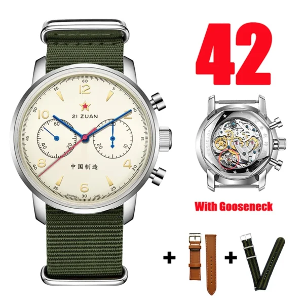 Classic Retro 1963 Air Force Pilot Chronograph 42 mm ST19 Sapphire 1