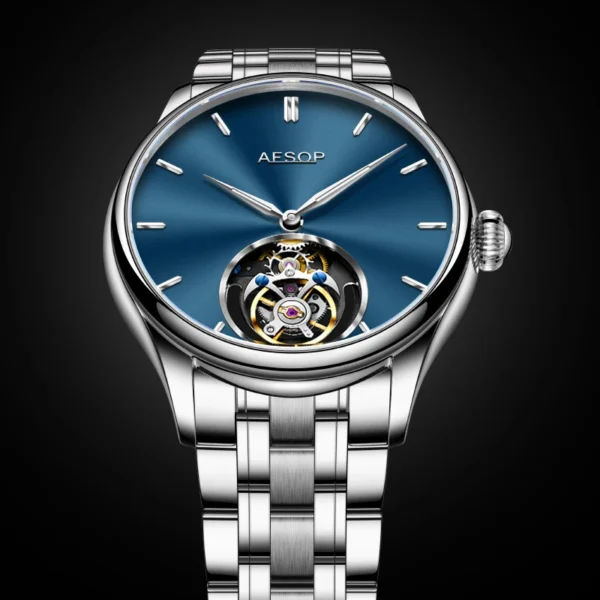 AESOP Original Skeleton Tourbillon Manual Fine Steel Sapphire Watch 1