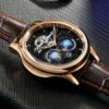 SEAKOSS Signature Double Globe Rotating Earth Flywheel Military Watch 4