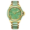 DIELLA Fashion Jade Automatic Luminous Calendar Genuine Gold Jade Watch 3