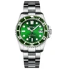 DIELLA Luxury Green Water Ghost Jade Automatic Business Sapphire Watch 5