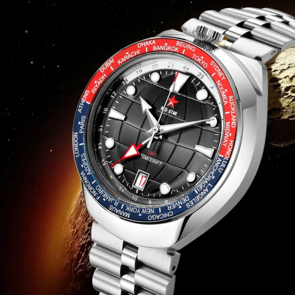 Bullhead 42mm Diver Automatic GMT 100m Super-Luminous Watch