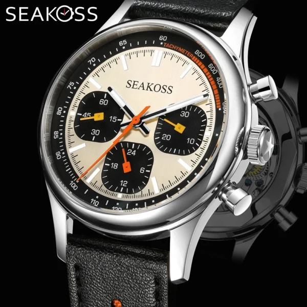 SEAKOSS 1963 Signature Pilot Chronograph 40mm ST1903 Super Luminous 1