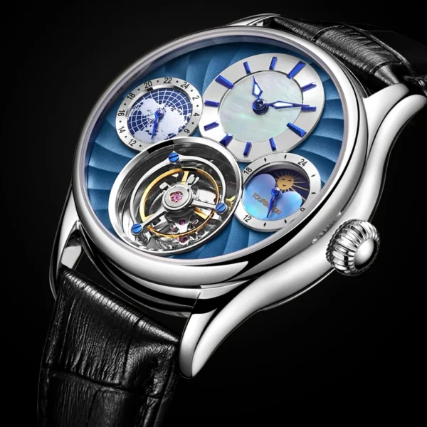 AESOP Luxury Tourbillon Skeleton Sapphire Waterproof Watch 1
