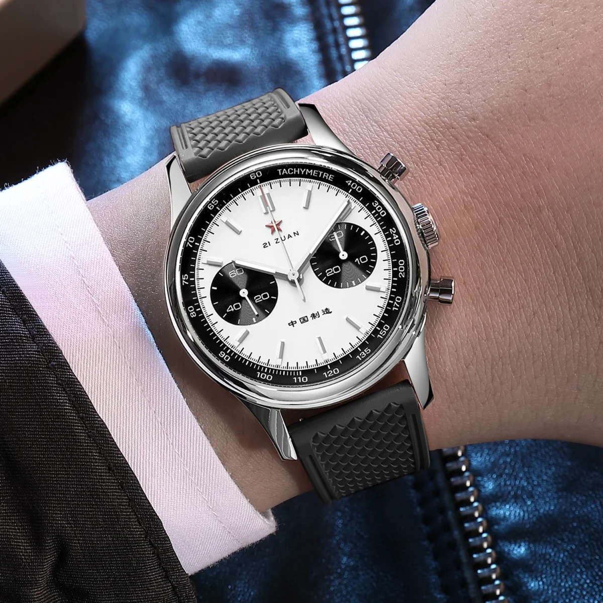 SEAKOSS 1963 Panda Pilot Chronograph 40 mm ST1901 Sapphire Luminous 6