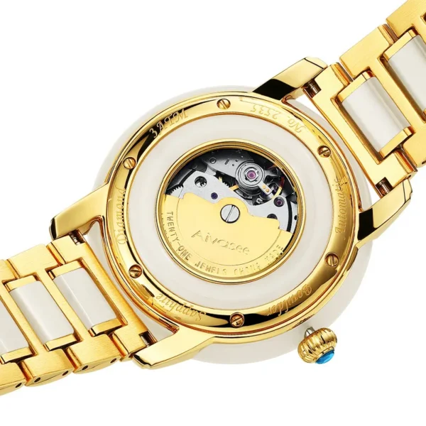 AIVASEE Hetian Business Jade Automatic Stainless Steel Waterproof Watch 2