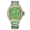 DIELLA Fashion Jade Automatic Luminous Calendar Genuine Gold Jade Watch 5