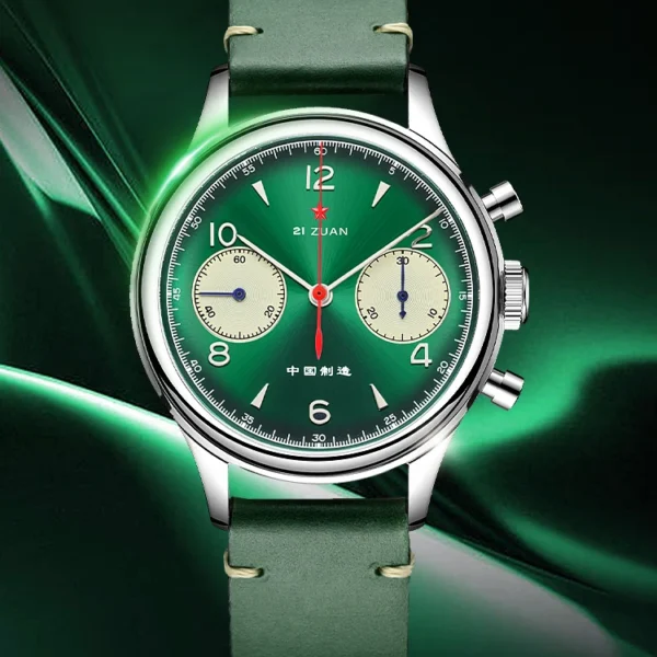 Red Star 1963 Classic Grey Chronograph 38 mm ST1901 Sapphire Manual 2
