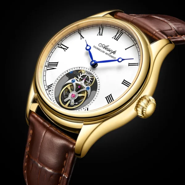 AESOP 7061 Skeleton Tourbillon Manual Sapphire Luxury Waterproof Watch 1