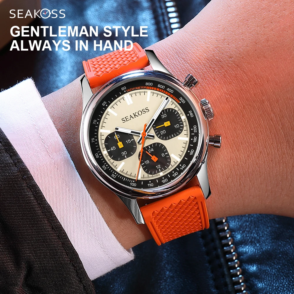 SEAKOSS 1963 Signature Pilot Chronograph 40mm ST1903 Super Luminous 5
