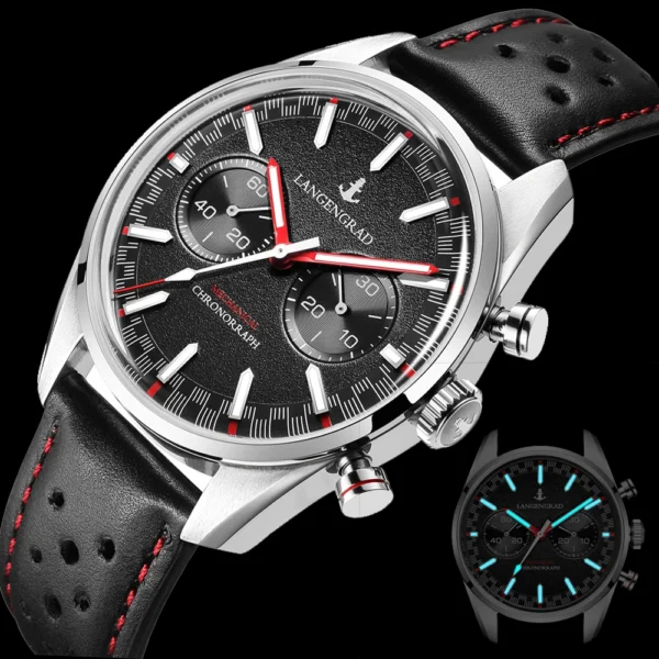 LANGENGR 1963 Racing Chronograph ST1901 Dome Sapphire Manual Luminous 1
