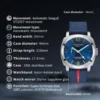 SEAKOSS 10 Bar GMT Diver Automatic ST2557 316L Super Luminous Watch 5