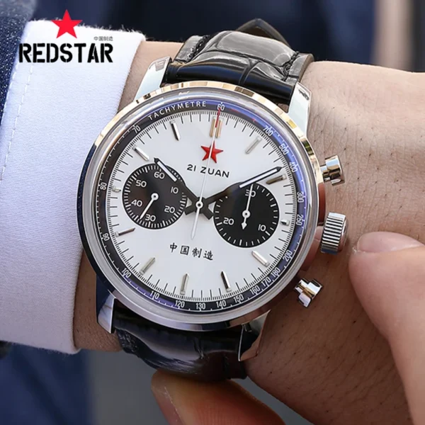Red Star 1963 Pilot Chronograph ST1901 Luminous Aviation Watch 1