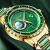 DIELLA Original Jade 3D Earth Automatic 24-Hour Calendar Sapphire Watch 1