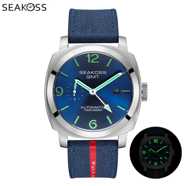 SEAKOSS 10 Bar GMT Diver Automatic ST2557 316L Super Luminous Watch 1