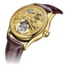 AESOP Zodiac Gold Dog Tourbillon Skeleton Luminous Watch 5