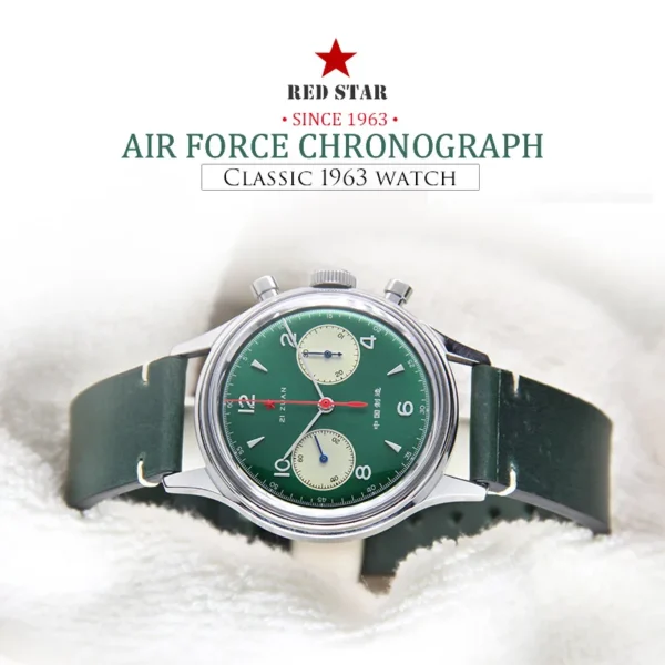 Red Star 1963 Colorful Chronograph 38 mm ST901 Hand-Wind Sapphire 2