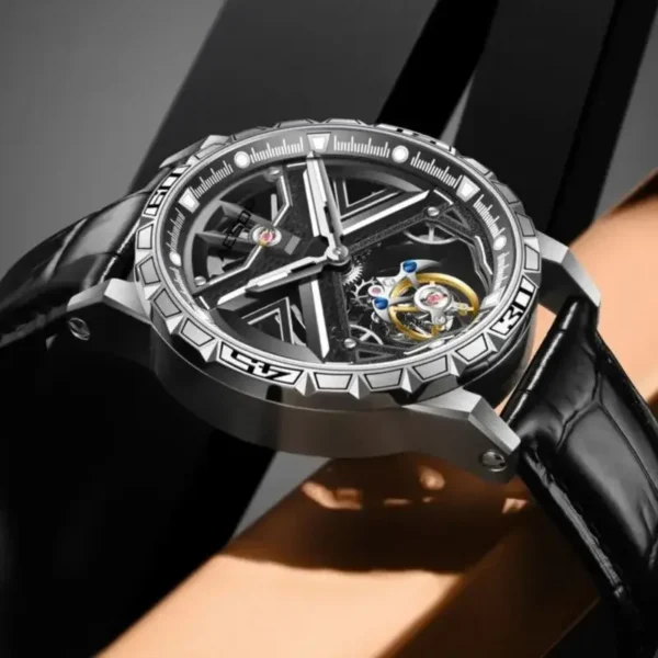 AESOP Real Flying Tourbillon Skeleton Luxury Sapphire Watch 2