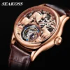 New Zodiac Sheep Skeleton Tourbillon Top Brand Luxury Watch 5
