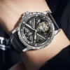 AESOP Real Flying Tourbillon Skeleton Luxury Sapphire Watch 4
