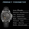 World Map GMT 3D Relief Automatic 50 Bar Sapphire Luminous Watch 6