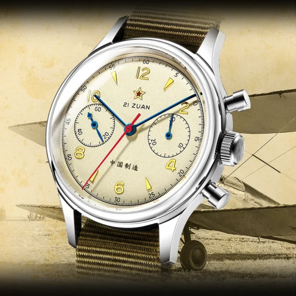 Red Star 1963 Signature Pilot Chronograph ST1901 Sapphire 38/40 mm 2