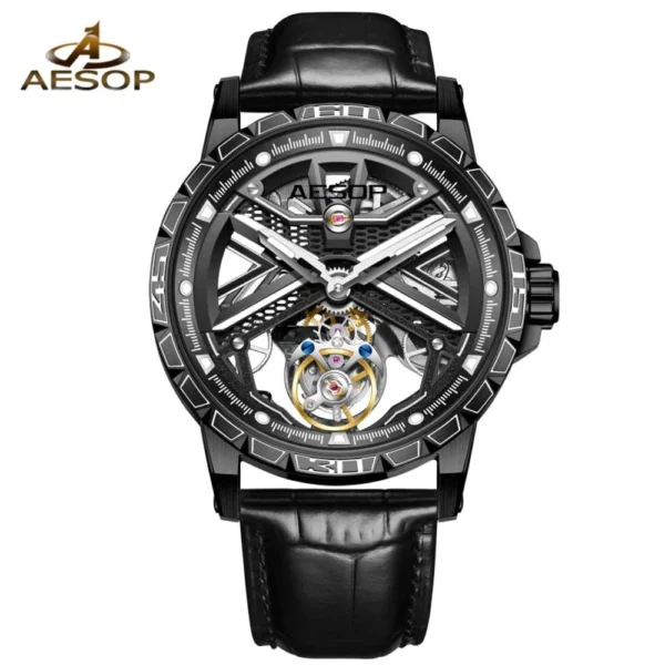 AESOP Real Flying Tourbillon Skeleton Luxury Sapphire Watch 1