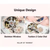 Top Brand Luxury Rotatable Flowers Fashion Moon Phase Automatic Lady Watch 5