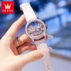 OLEVS Fully Hollow Luminous Diamond Luxury Automatic Women’s Watch 5