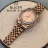 BLIGER 31mm Diamond Bezel Sunburst Dial Diamond Mark NH05 Automatic Women Lady Watch Sapphire Luxury Rose Gold Wristwatch 5
