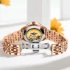 OLEVS Brand Luxury Fashion Red Dial Automatic Mechanical Watch For Women's Waterproof Steel Ladies Watch Reloj Para Mujer 5