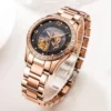 CARNIVAL Skeleton Butterfly Design Rose Gold Women Watches Luxury Brand Automatic Mechanical Watch Ladies Waterproof reloj mujer 3